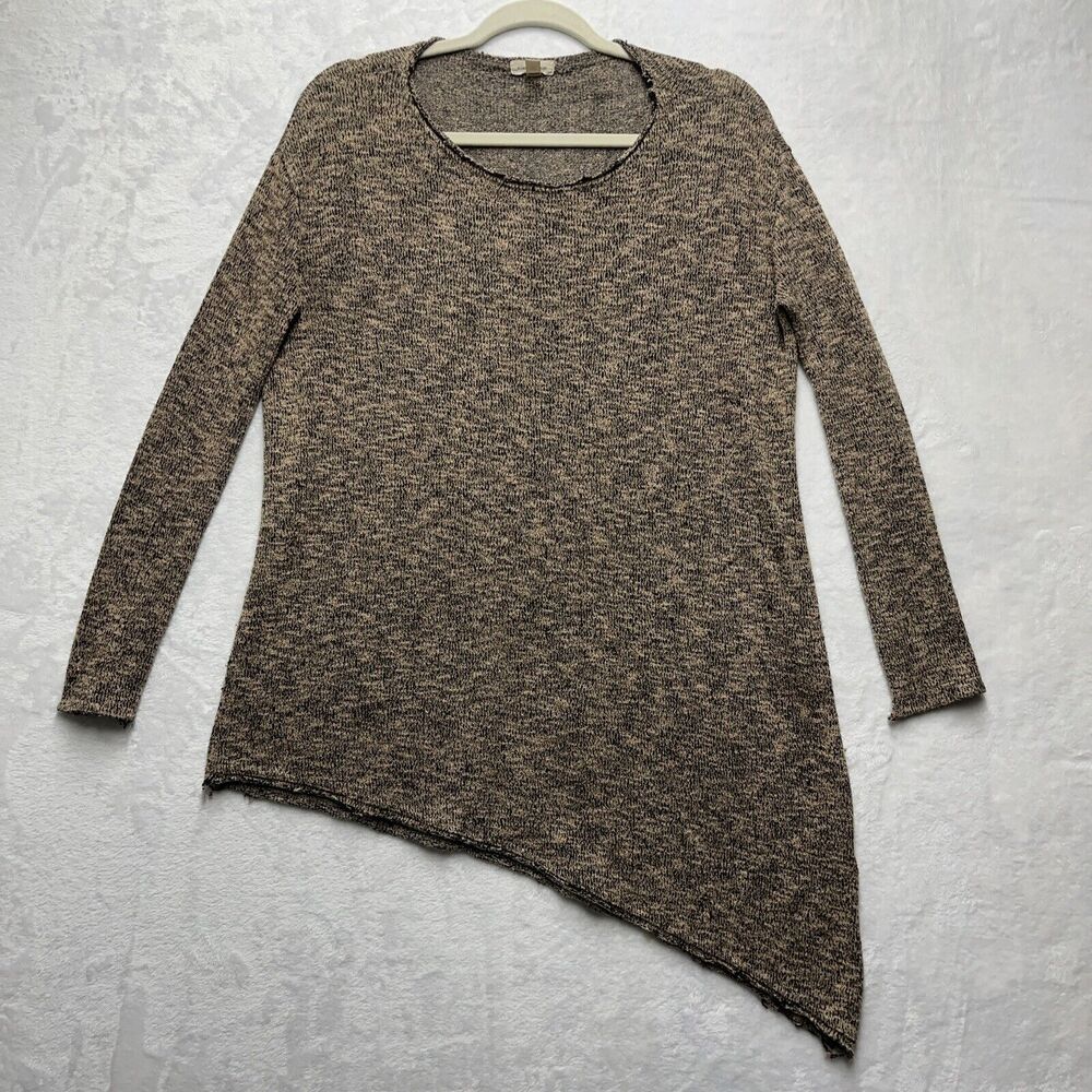 Silence + Noise Sweater Top Women’s Sz Small Asymmetrical‎ Brown Fall
